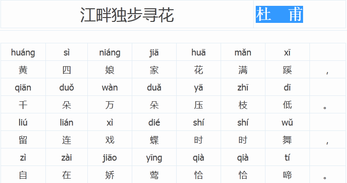 《江畔獨步尋花》古詩翻譯及賞析