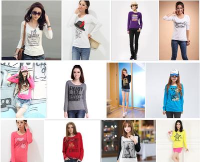 廠家直銷女裝T恤 地攤熱賣低價日韓圓領長袖T恤批發(fā)指南